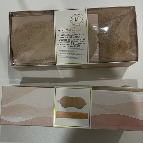 Heatable Faux fur Neck Wrap & Eye Mask Set( Brand New) - Picture 2 of 2